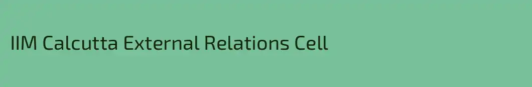 IIM Calcutta External Relations Cell